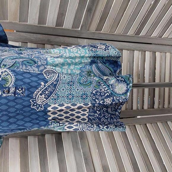 Blue Paisley Print Top | Sami & Jo | X Large - Picture 2 of 11